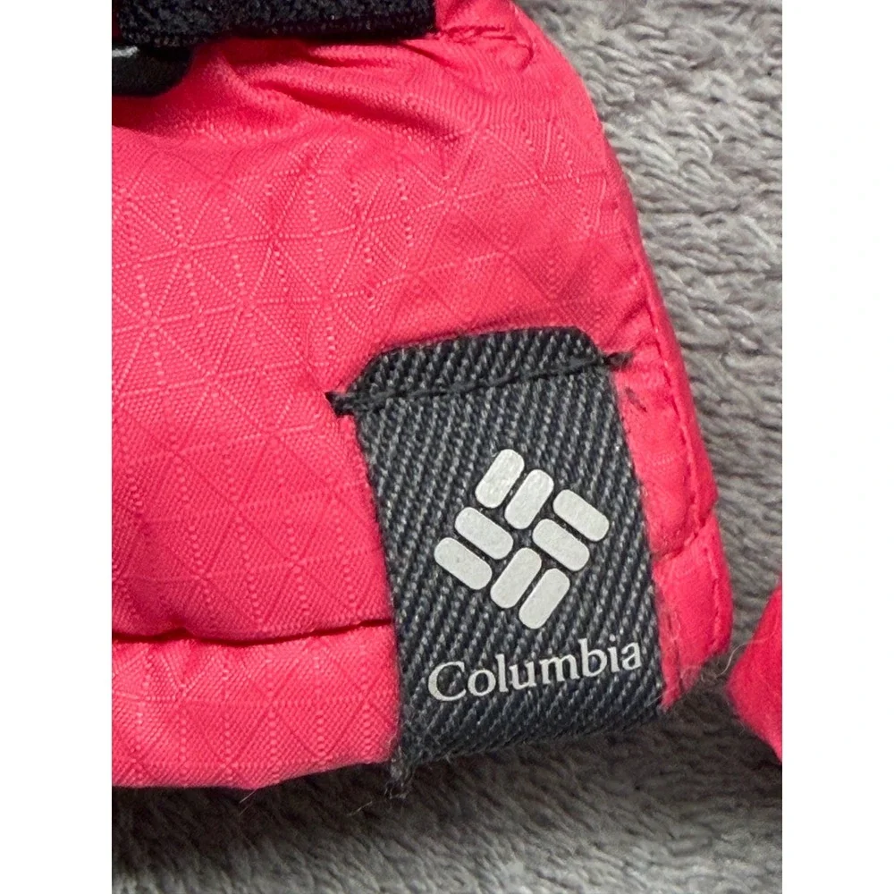 Columbia Youth Medium Waterproof Insulated Ski Snow Gloves Pink